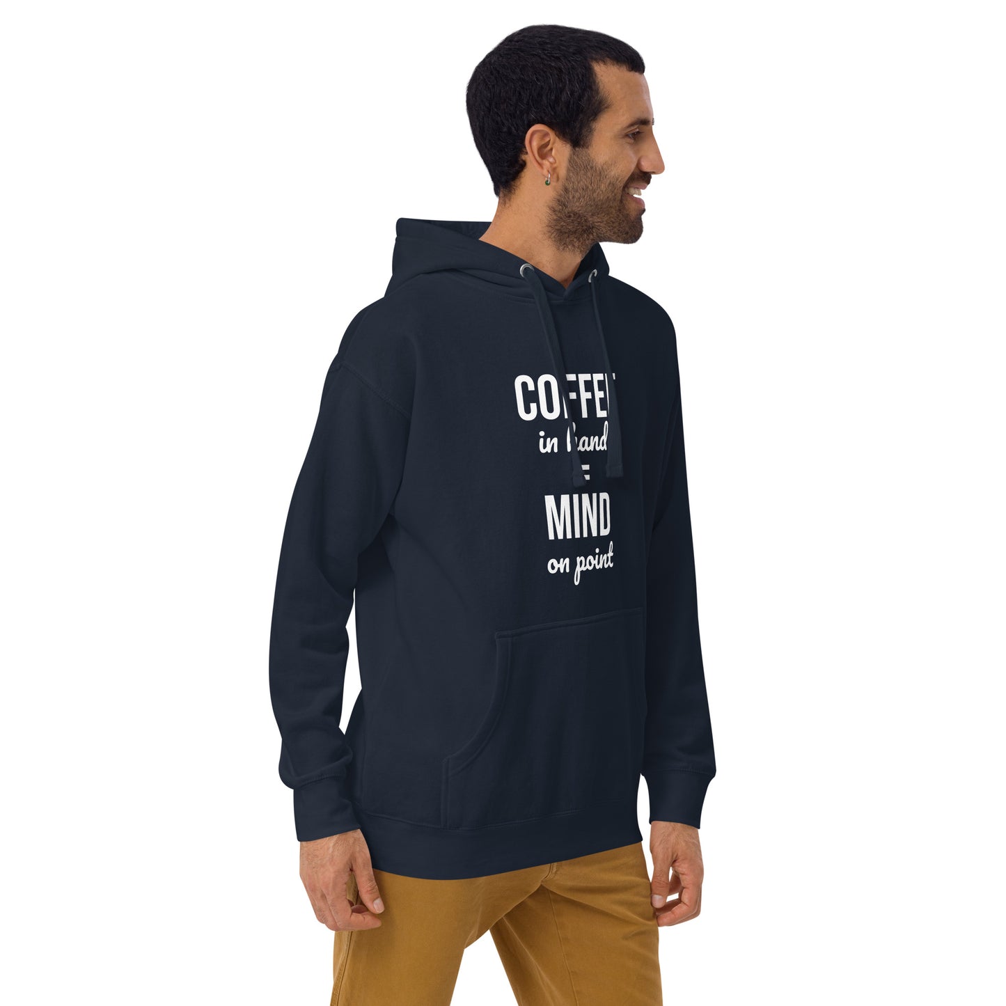 Coffee in Hand = Mind on Point Unisex Hoodie